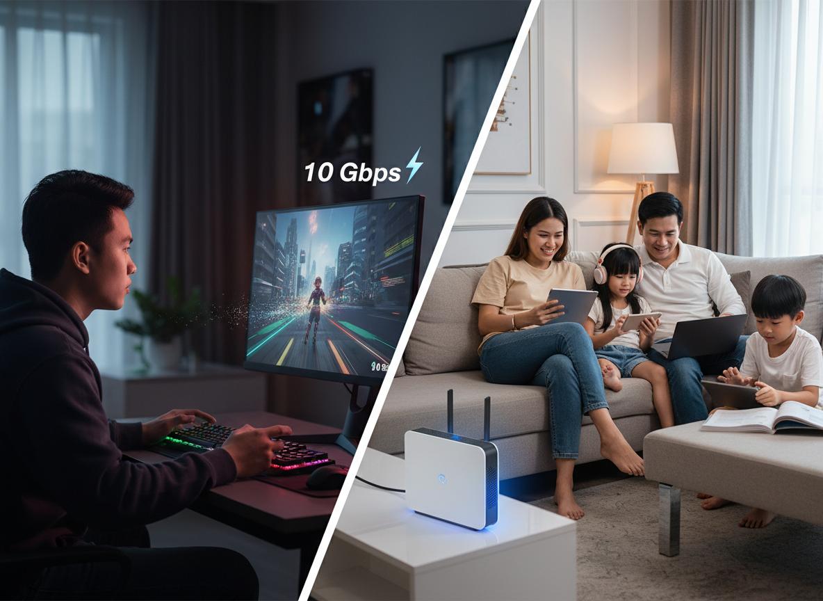 VNPT XGSPON: Mạng 10Gbps cho game thủ & gia đình đông người