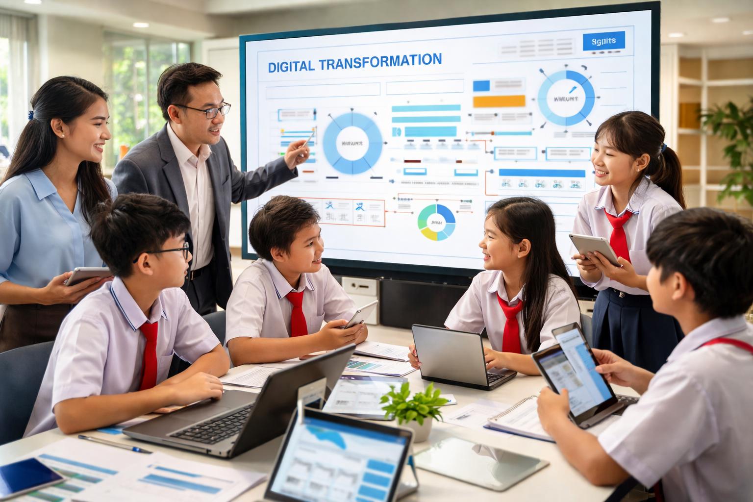 Giải pháp chuyển đổi số cho trường THCS