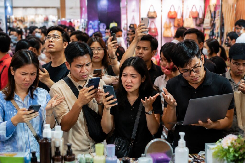 Gian hàng đông khách nhưng WiFi liên tục quá tải?