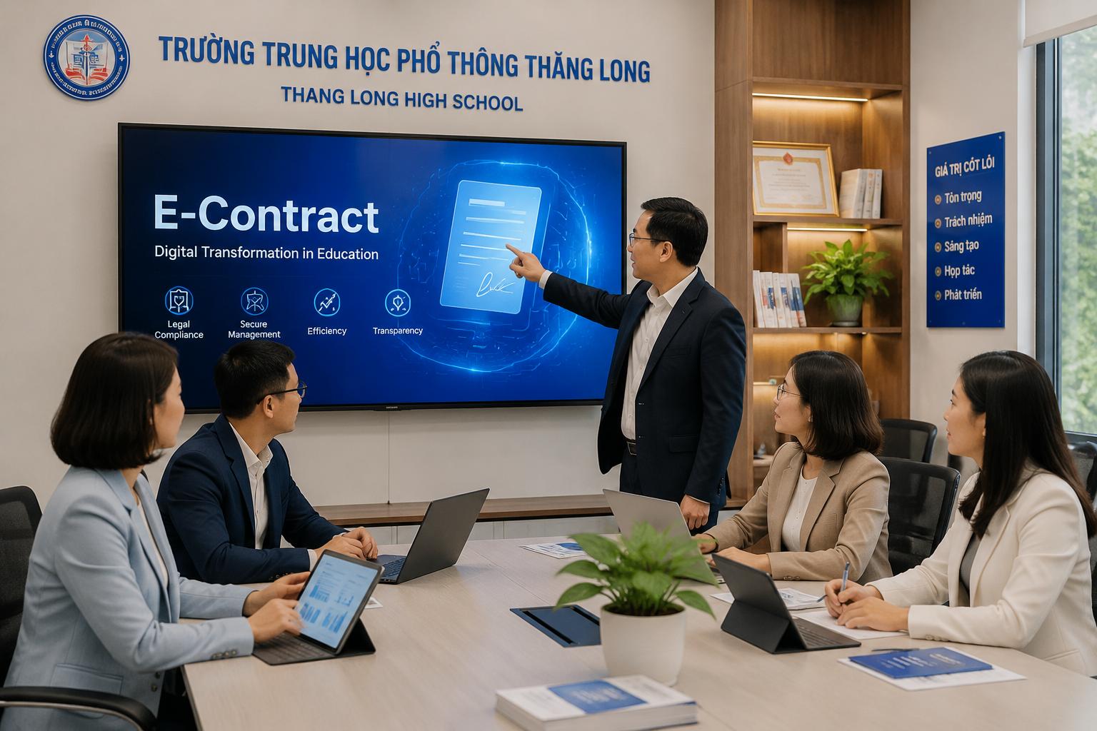 Hợp đồng điện tử cho trường học