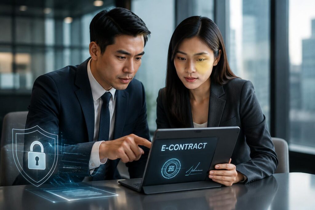 Hợp đồng điện tử có cần đóng dấu không