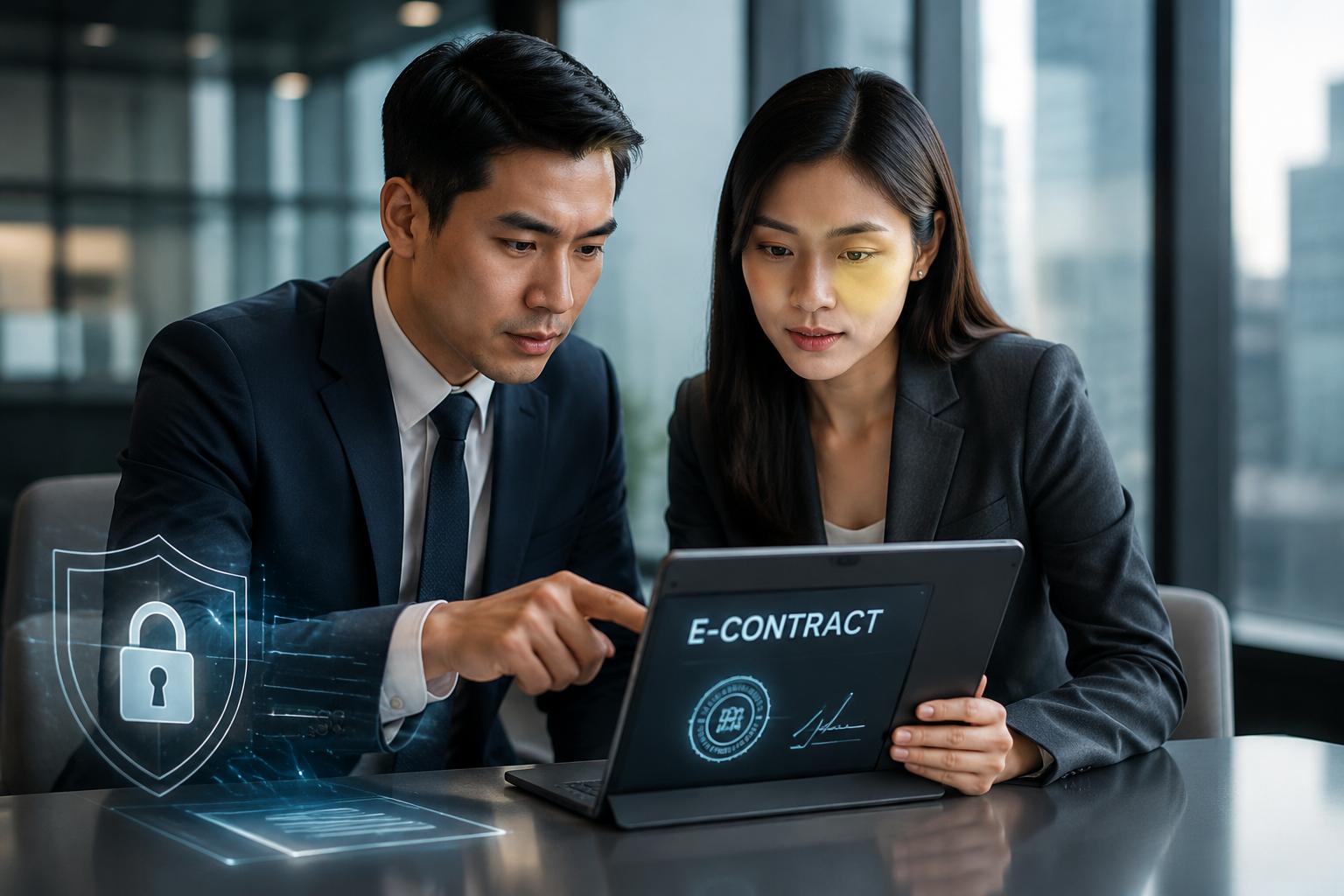 Hợp đồng điện tử có cần đóng dấu không