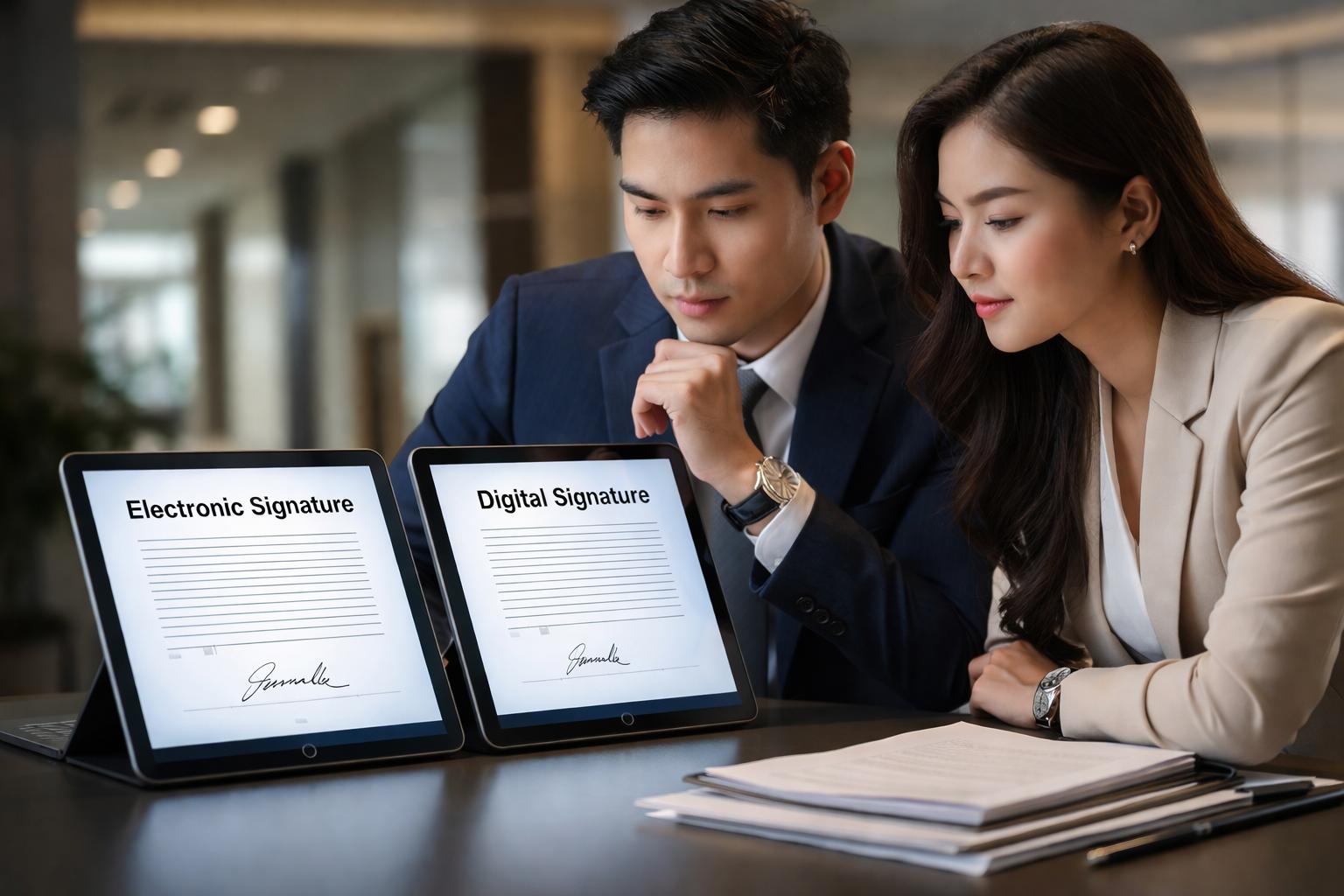 Cách phân biệt chữ ký điện tử và chữ ký số trên hợp đồng lao động