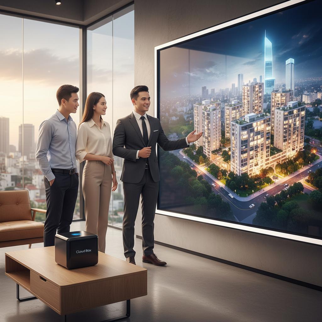 Cloud Box cho bất động sản: Giải pháp số hóa trình chiếu tối ưu