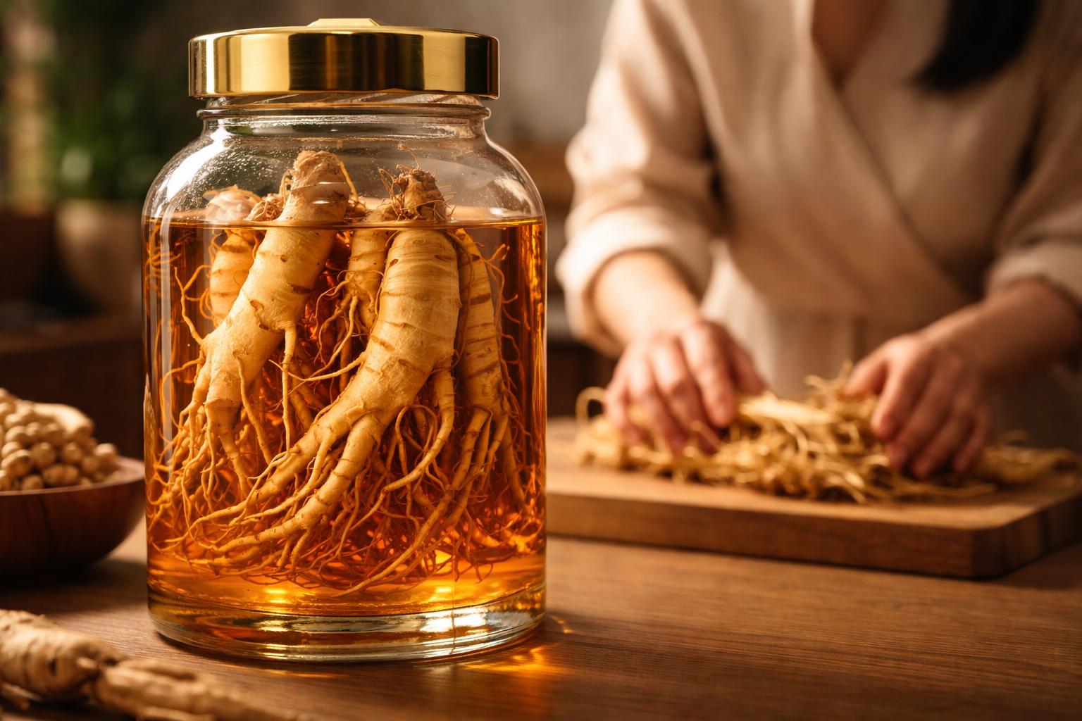 Sâm tươi Hàn Quốc ngâm rượu có tác dụng gì