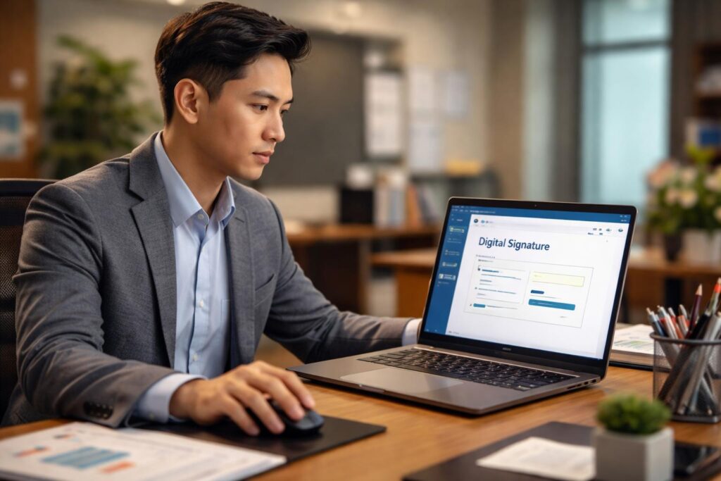 thay đổi chữ ký số trên vnedu