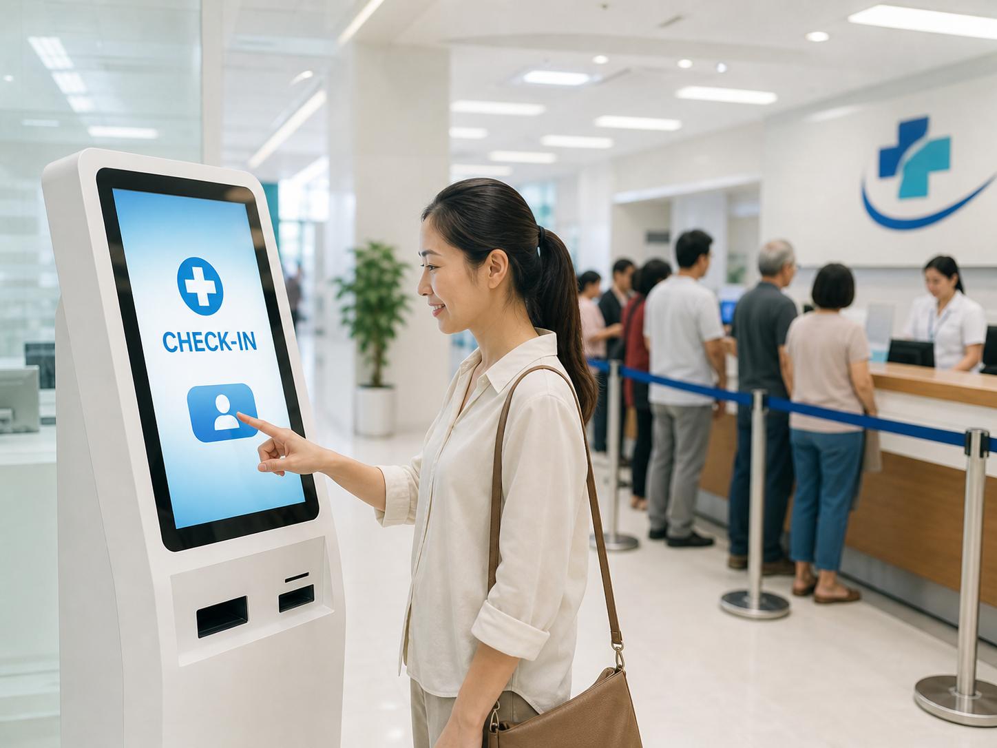 Kiosk bệnh viện giúp giảm tải quầy tiếp đón như thế nào?