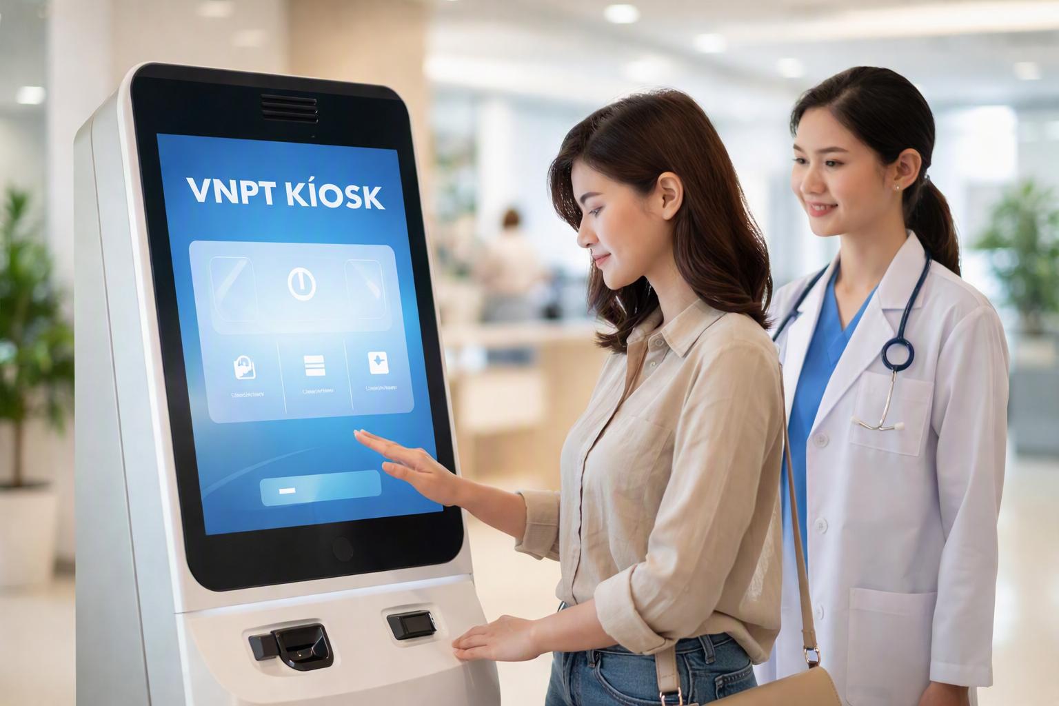 Thông tin về thiết bị Kiosh VNPT trong phòng khám, bệnh viện