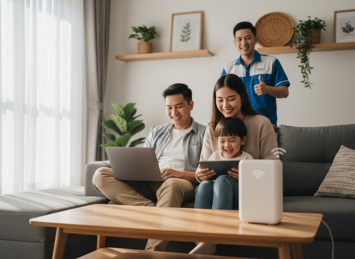 Bắt internet VNPT tại nhà: Lắp nhanh, ổn định, tặng WiFi Mesh