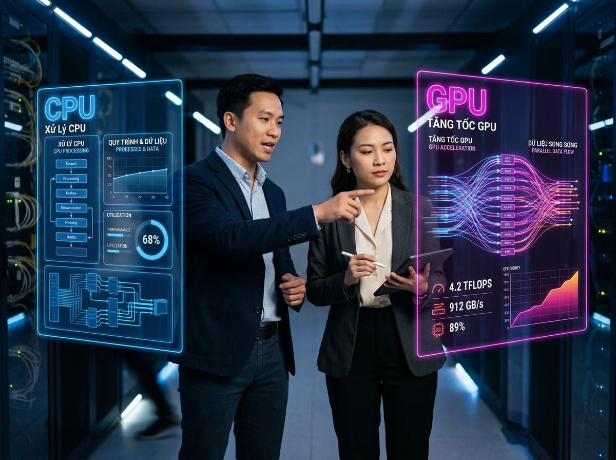 Sự khác biệt giữa CPU và GPU trong Cloud: Bài toán hiệu năng