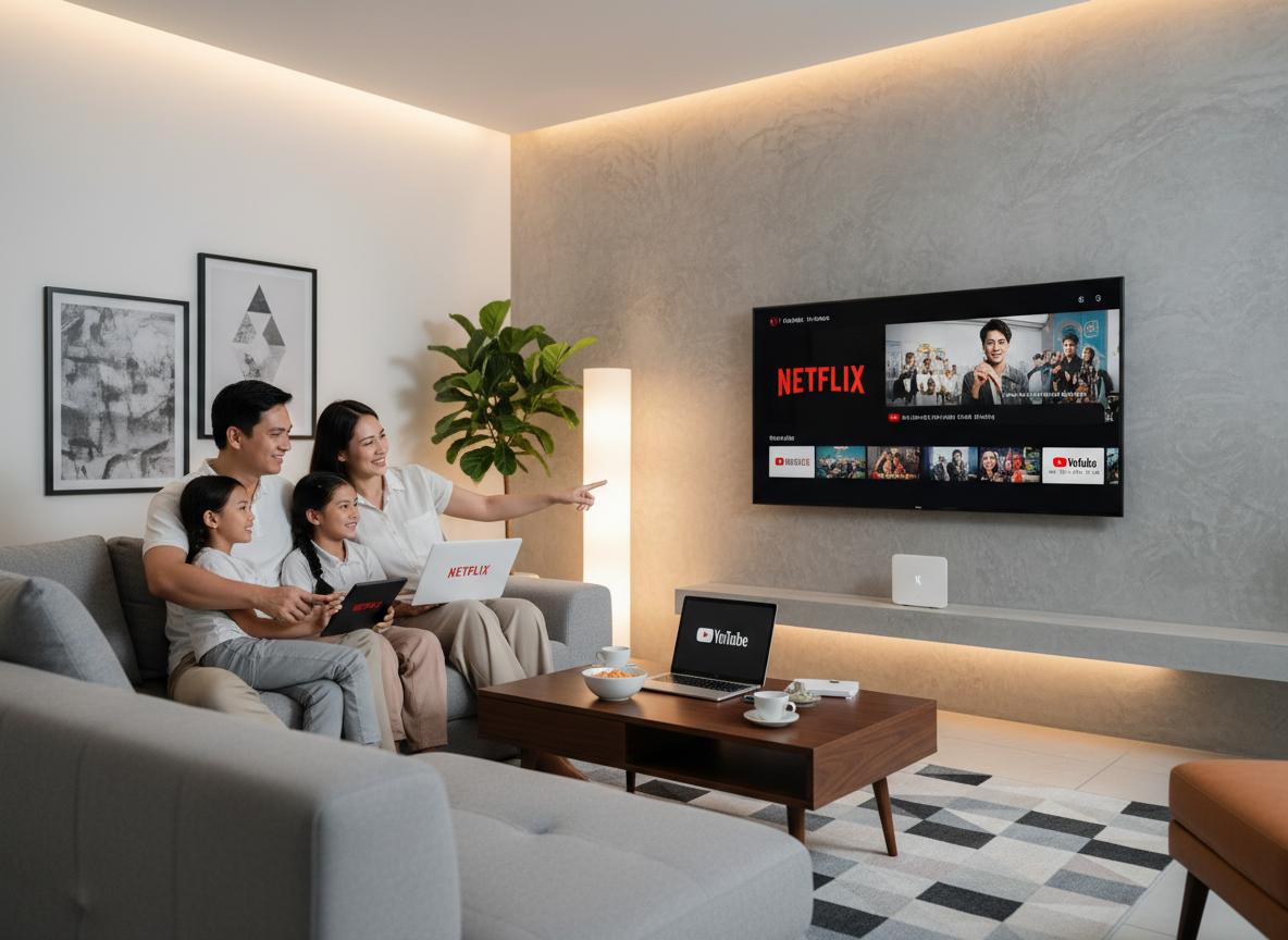 Gia đình thường xuyên xem Netflix, YouTube nên dùng tốc độ mạng bao nhiêu?