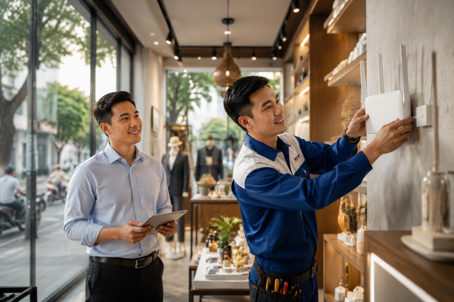 Giải pháp lắp wifi VNPT cho cửa hàng đường Đồng Khởi và doanh nghiệp