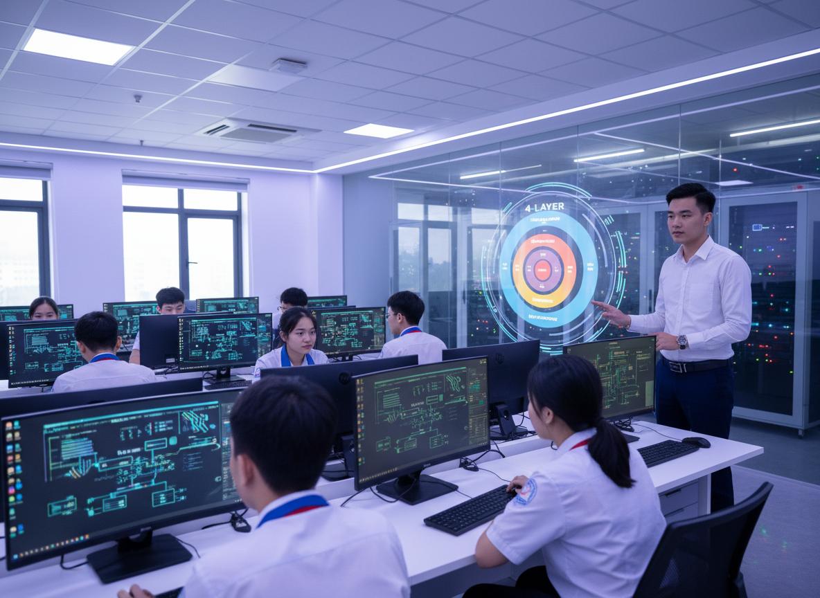 Mô hình 4 lớp bảo vệ an ninh mạng cho trường THPT