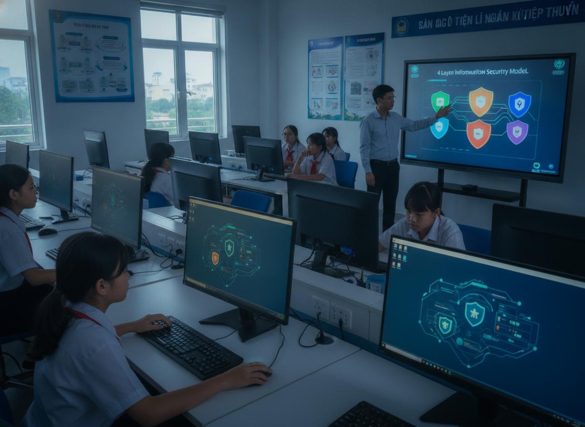 Trường THCS cần chuẩn bị gì theo mô hình an toàn thông tin 4 lớp?