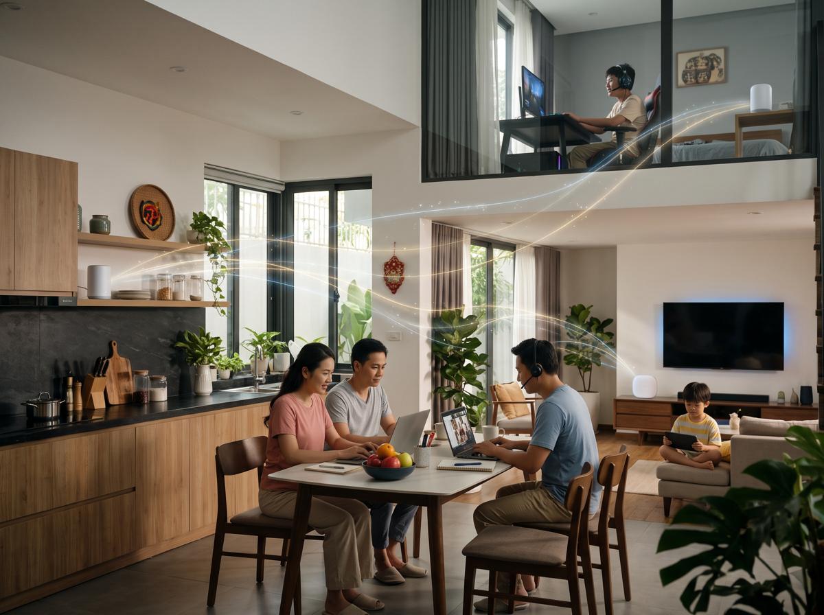 Wifi Mesh 6 VNPT: Phủ sóng toàn diện, tốc độ siêu ổn định